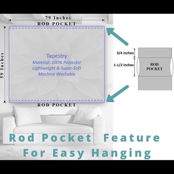 Tapestry Wall Hanging Art Decor With LED Lights - Picture 11 of 13